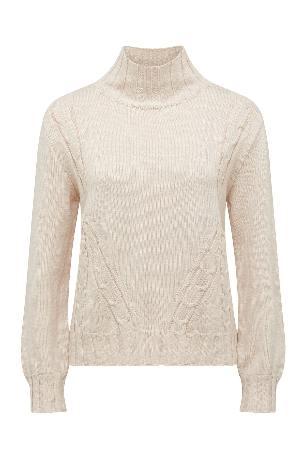 Lucern Merino Jumper - Wheat