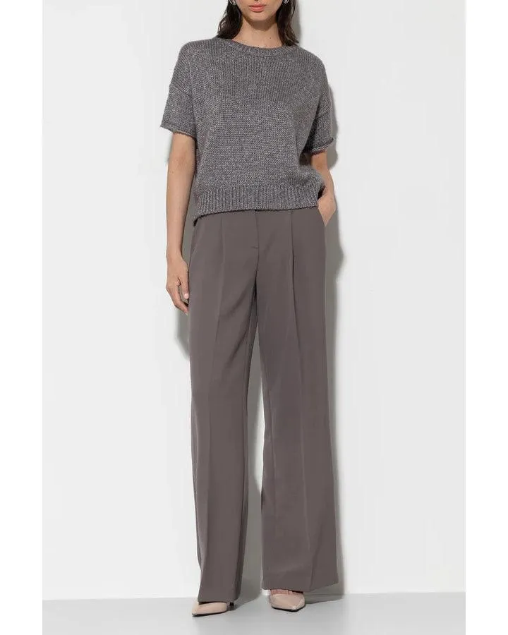 Luisa Cerano Wide Leg Pleated Full Length Pants