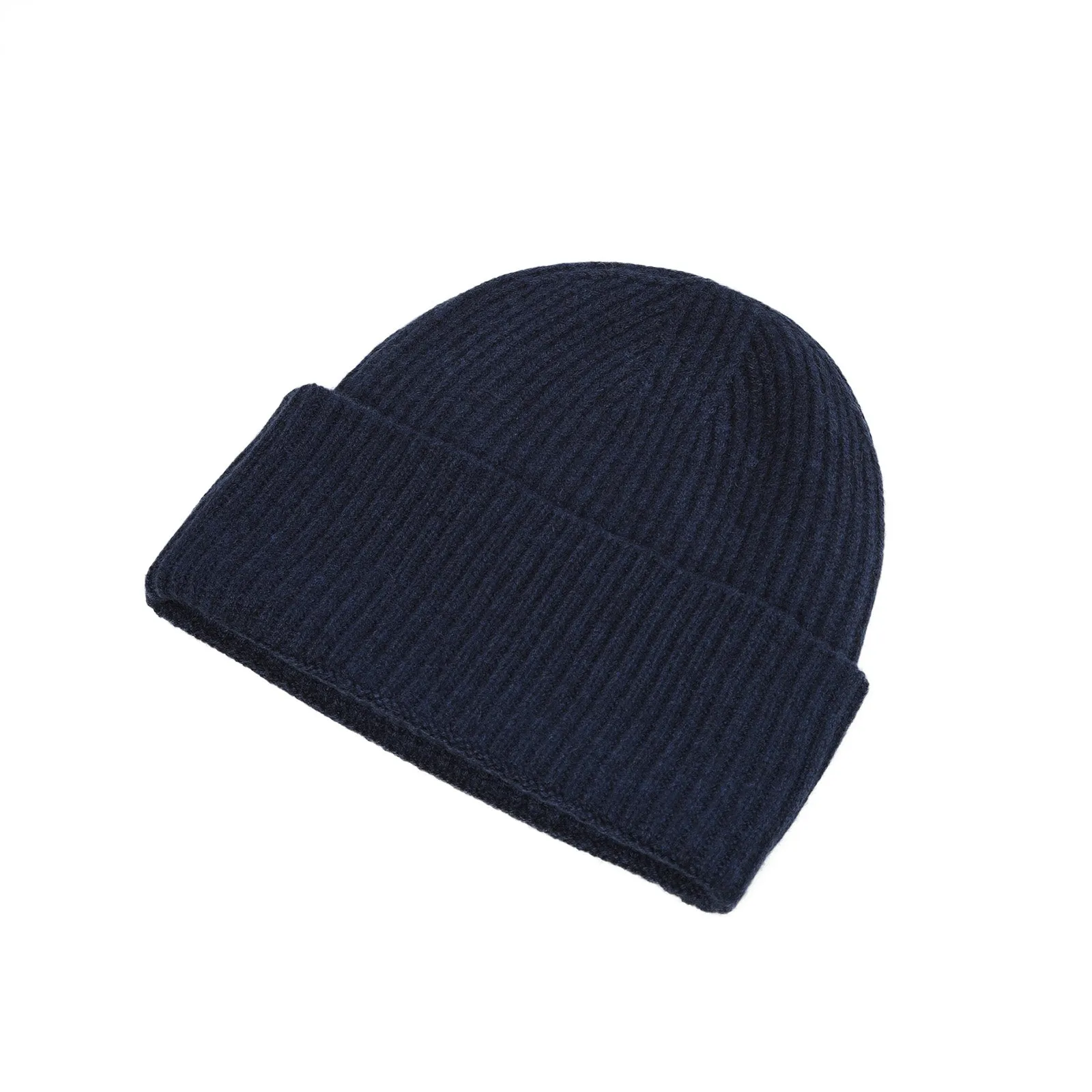 Luxury Rib Deep Turn Up Gents Beanie Cosmos