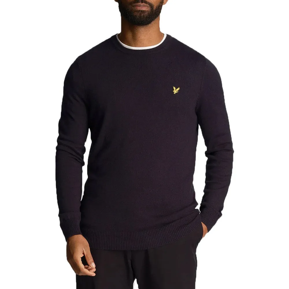 Lyle & Scott Cotton Merino Crew Neck Pullover - Dark Navy