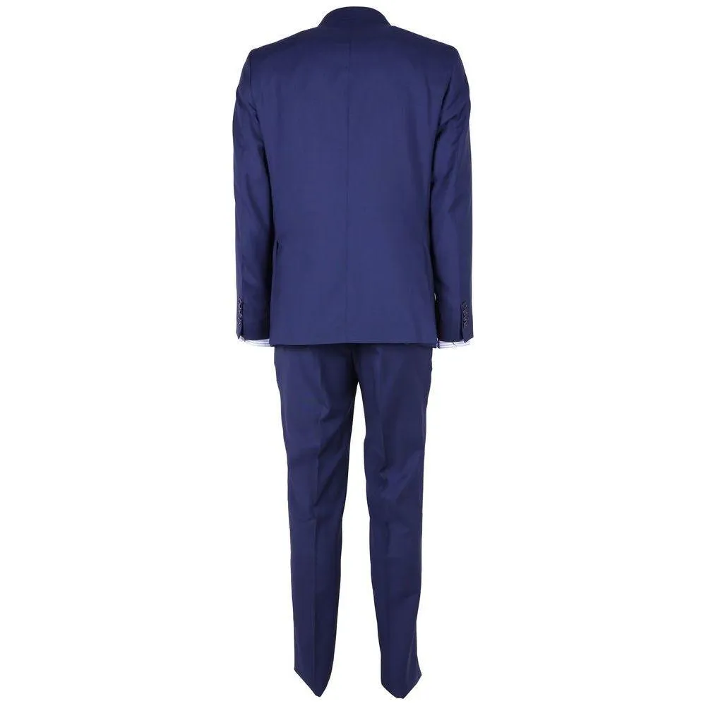 Made in Italy Elegant Gentlemen's Navy Blue Two-Piece Suit