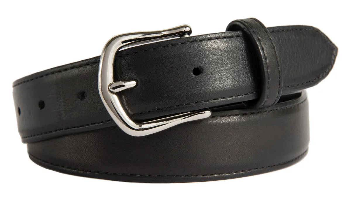 Madison Belt, (1.25") Shiny Silver Buckle