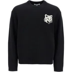 Maison Kitsune fox head wool sweater