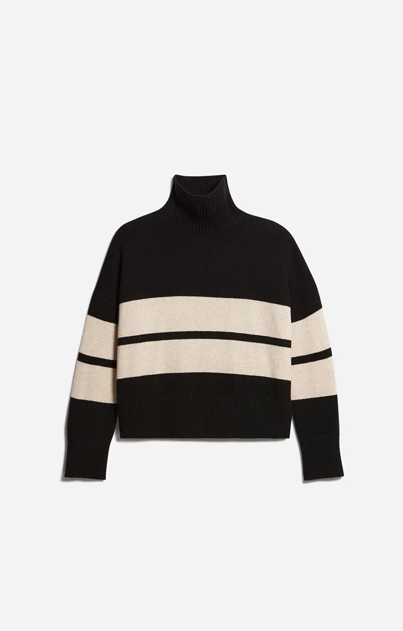 Malo Sweater in Noir/Ecru