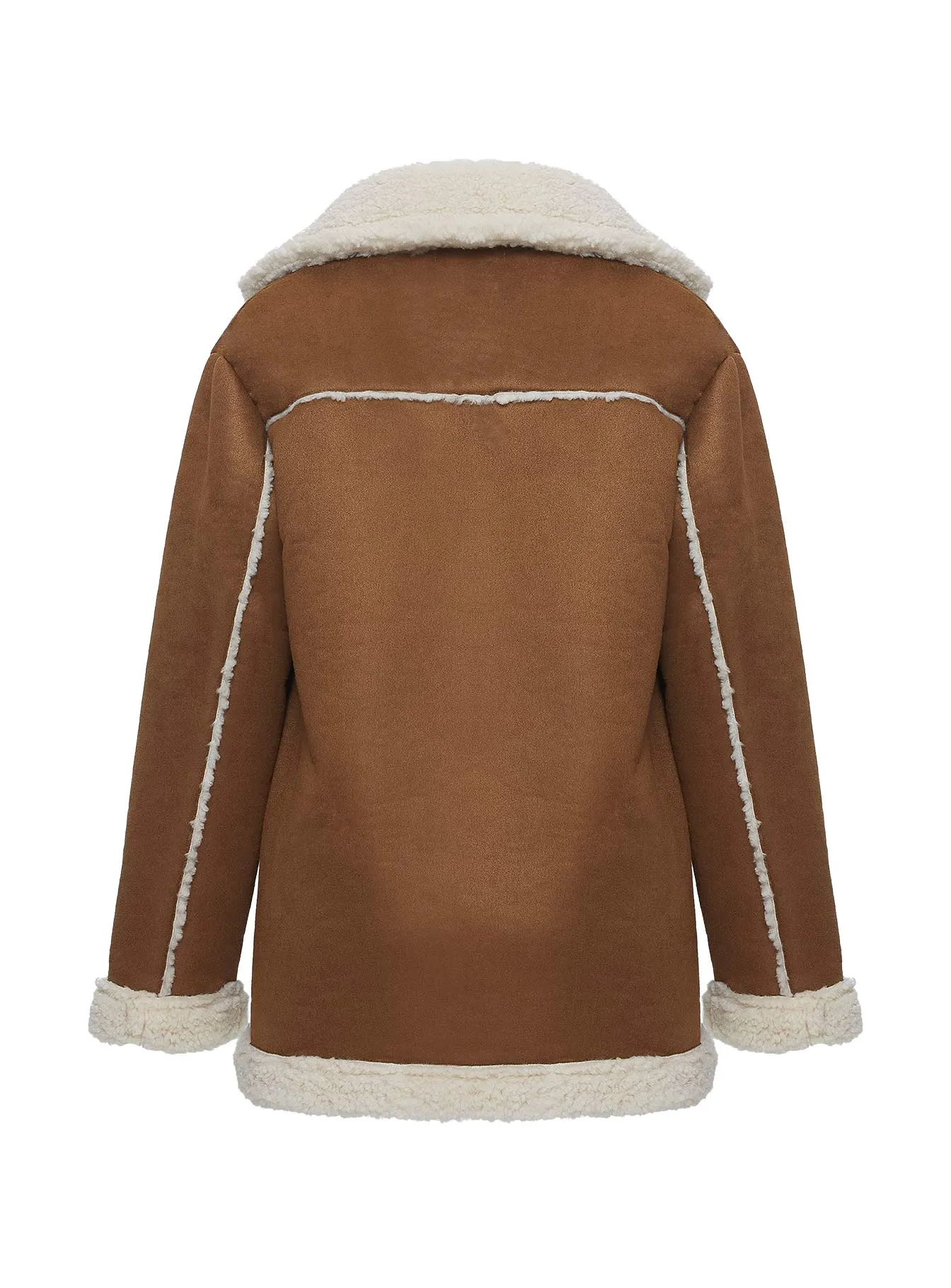 Marysville Faux Fur Oversized Jacket Tan