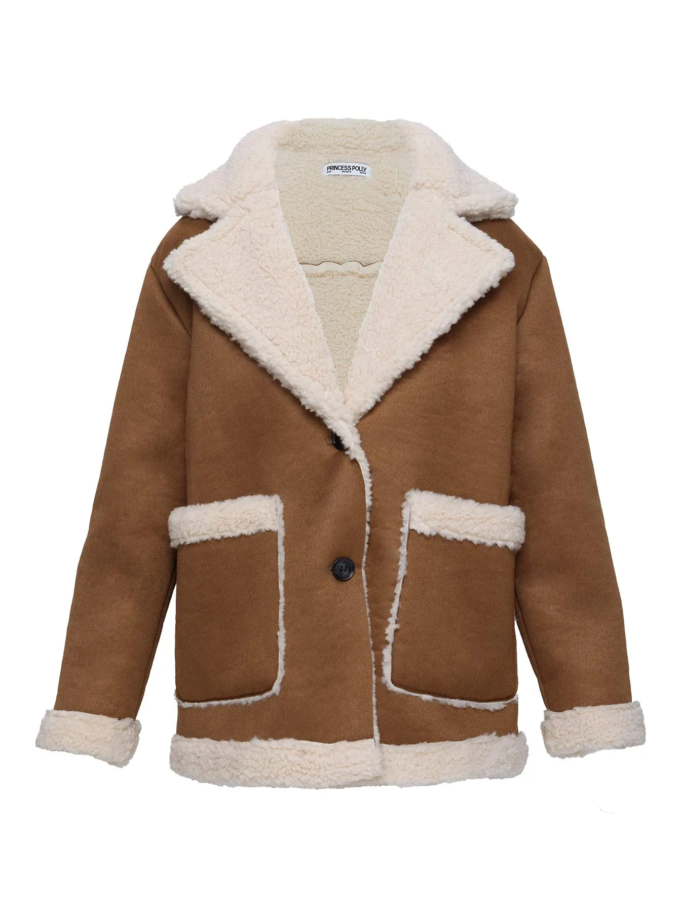 Marysville Faux Fur Oversized Jacket Tan