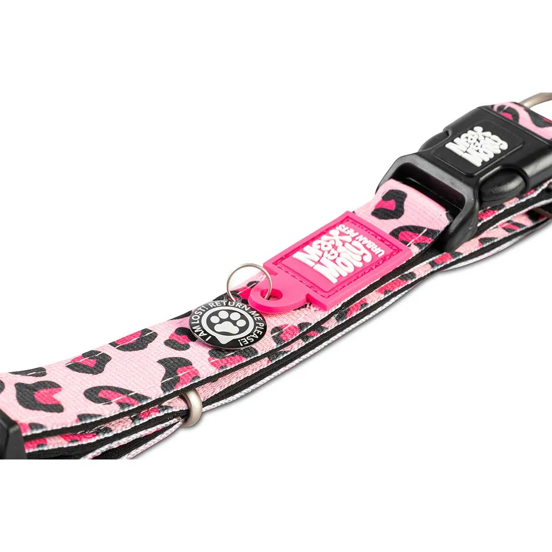 Max & Molly Pink Leopard Smart ID Dog Collar