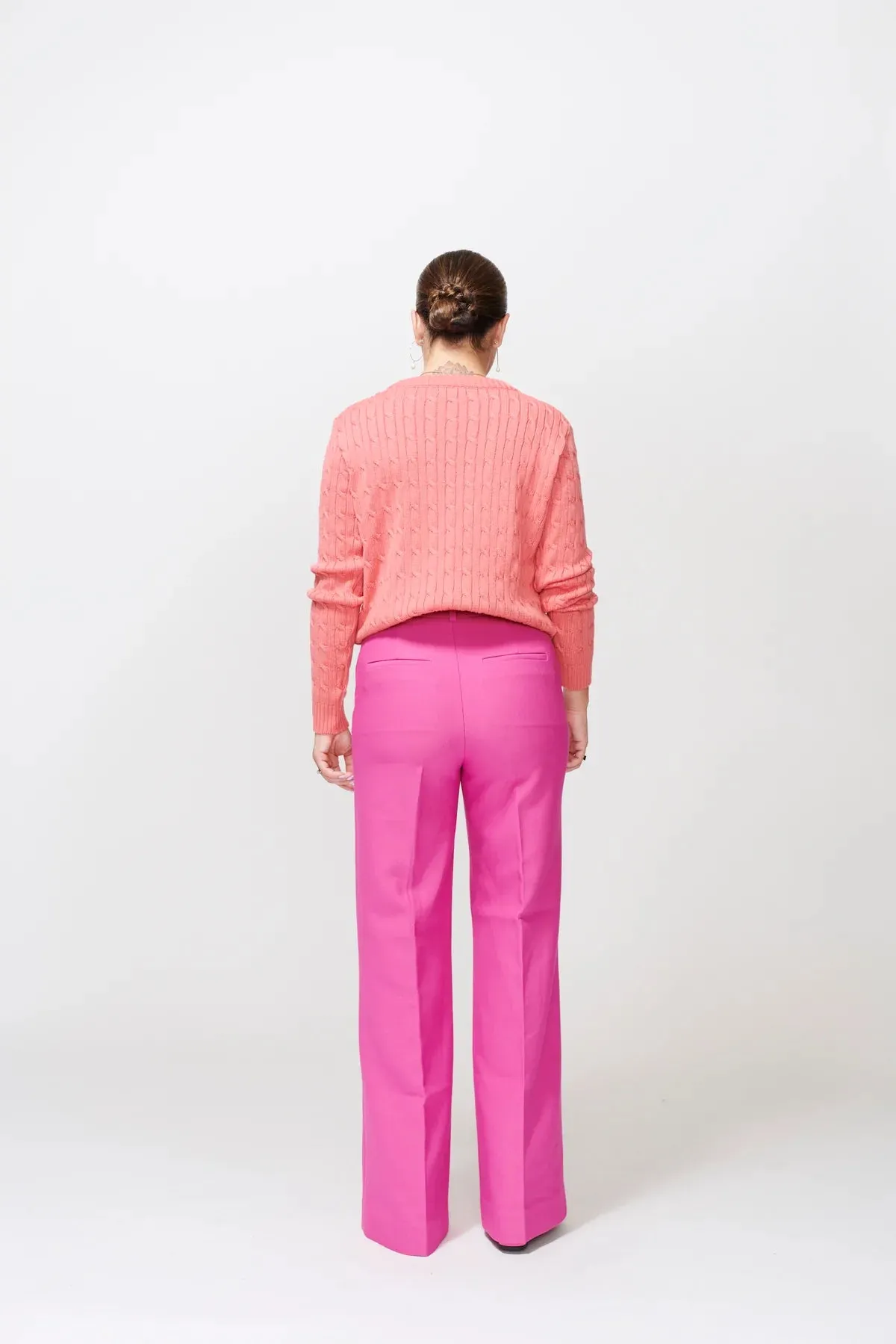 McIntyre Maria Cable Knit in Tea Rose