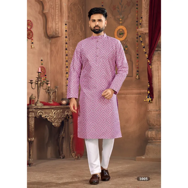 Men Traditional Silk Kurta Pajama Set