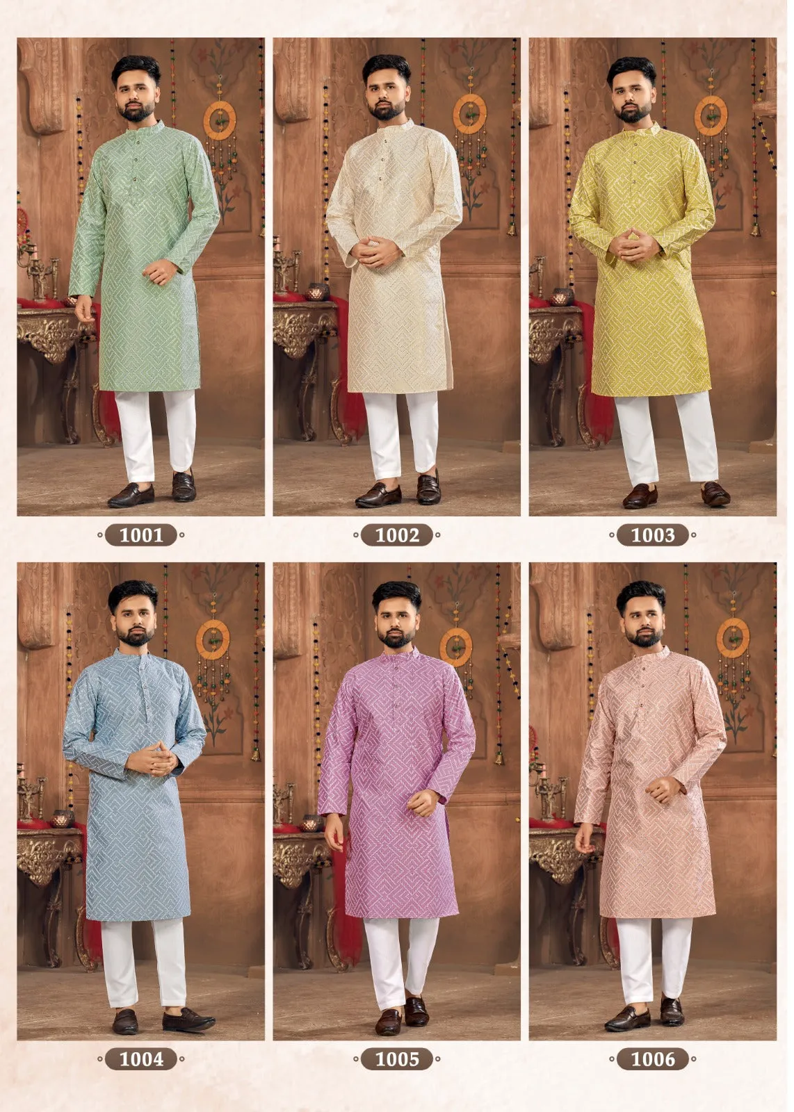 Men Traditional Silk Kurta Pajama Set