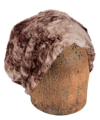 Men's Beanie Hat, Reversible - Luxury Faux Fur in Fawn (Sold Out!)