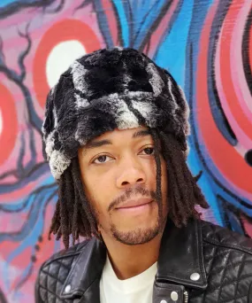 Men's Beanie Hat, Reversible - Luxury Faux Fur in Honey Badger - Sold Out!