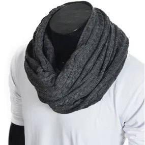 Mens Cable Knit Infinity Scarf for Winter E5041b