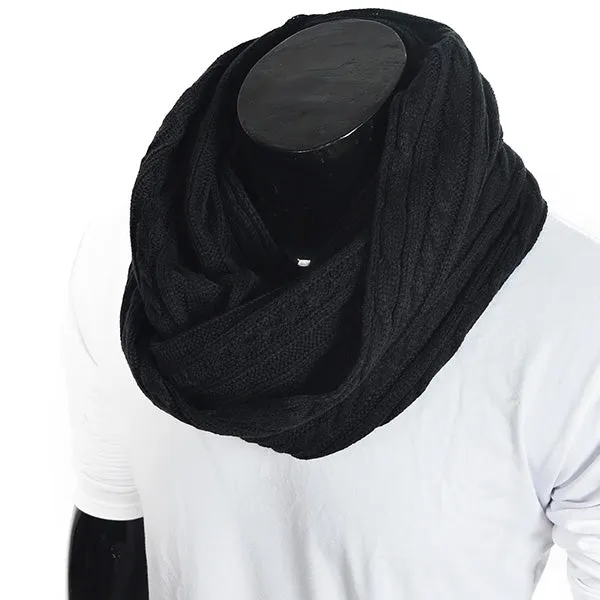 Mens Cable Knit Infinity Scarf for Winter E5041b