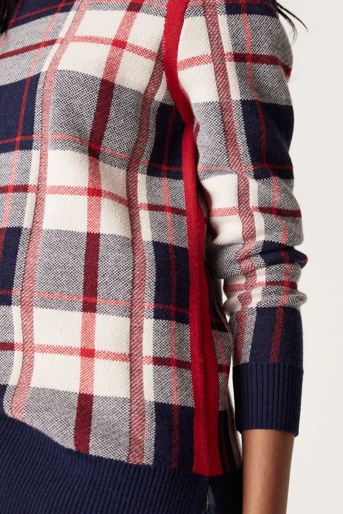 Merino Check Jumper - Red Check