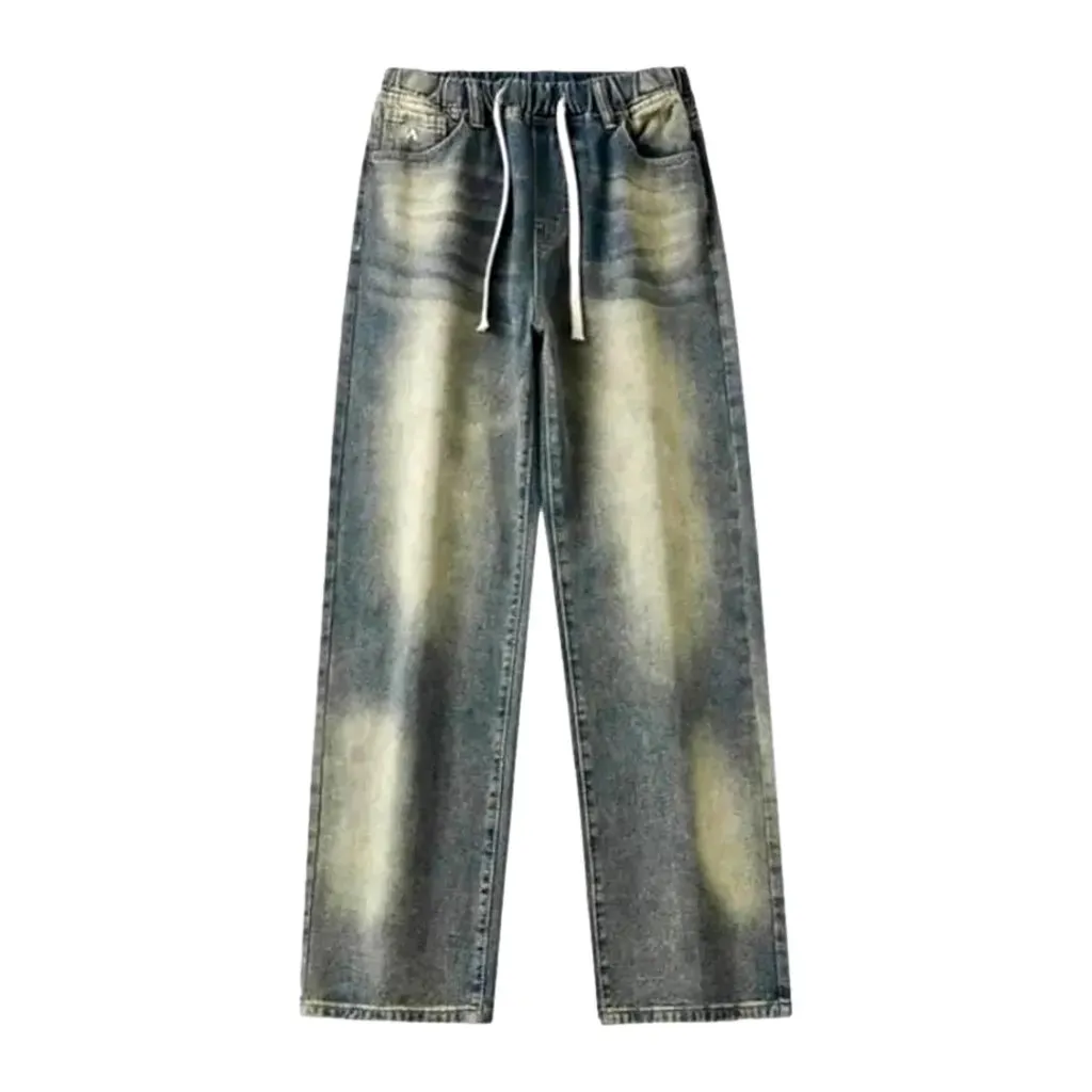 Mid-rise stylish men's jean joggers