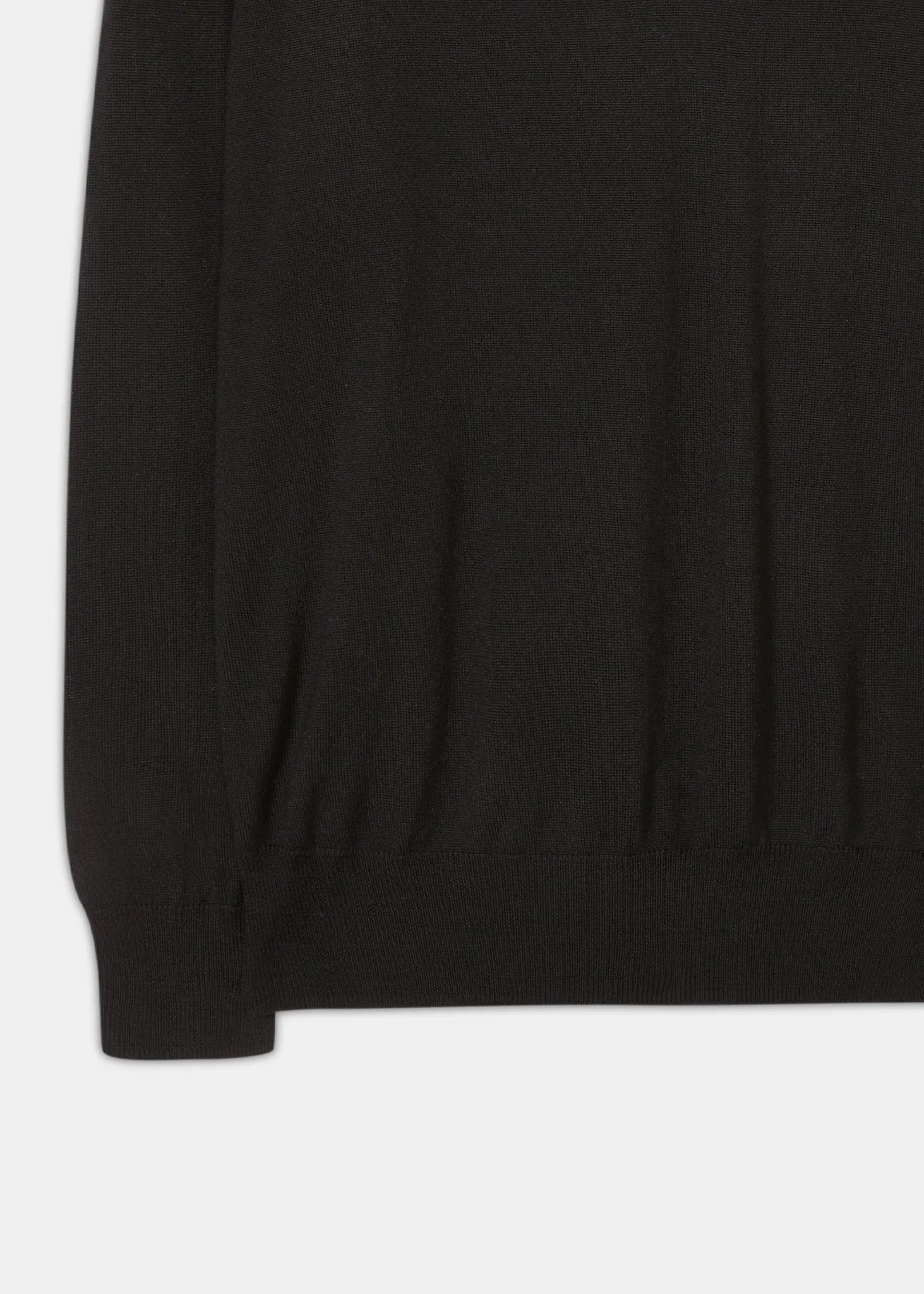 Millbreck Men's Merino Wool Jumper in Black - Regular Fit