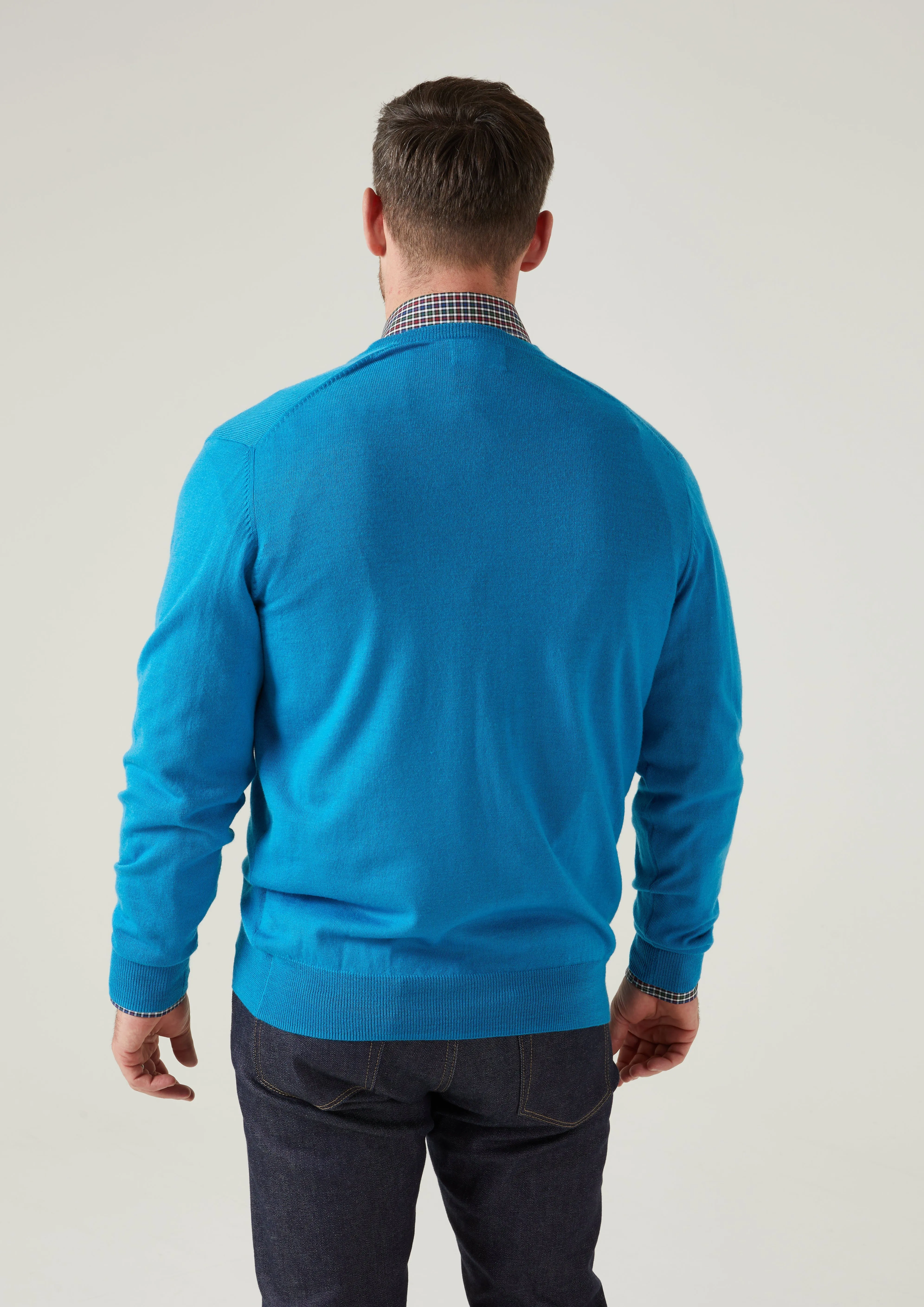 Millbreck Men's Merino Wool Jumper in Zircon - Regular Fit