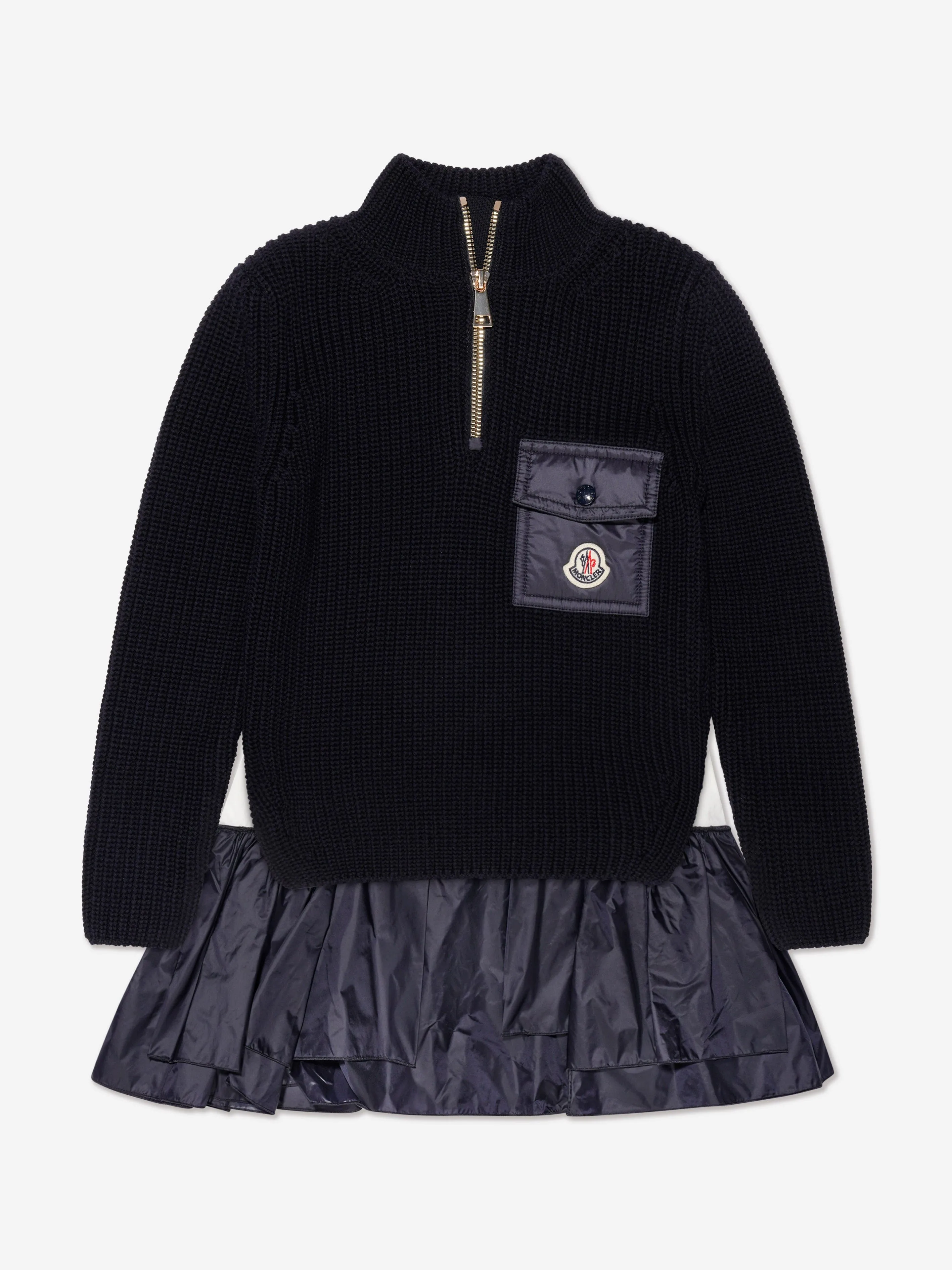 Moncler Enfant Girls Pocket Dress in Navy