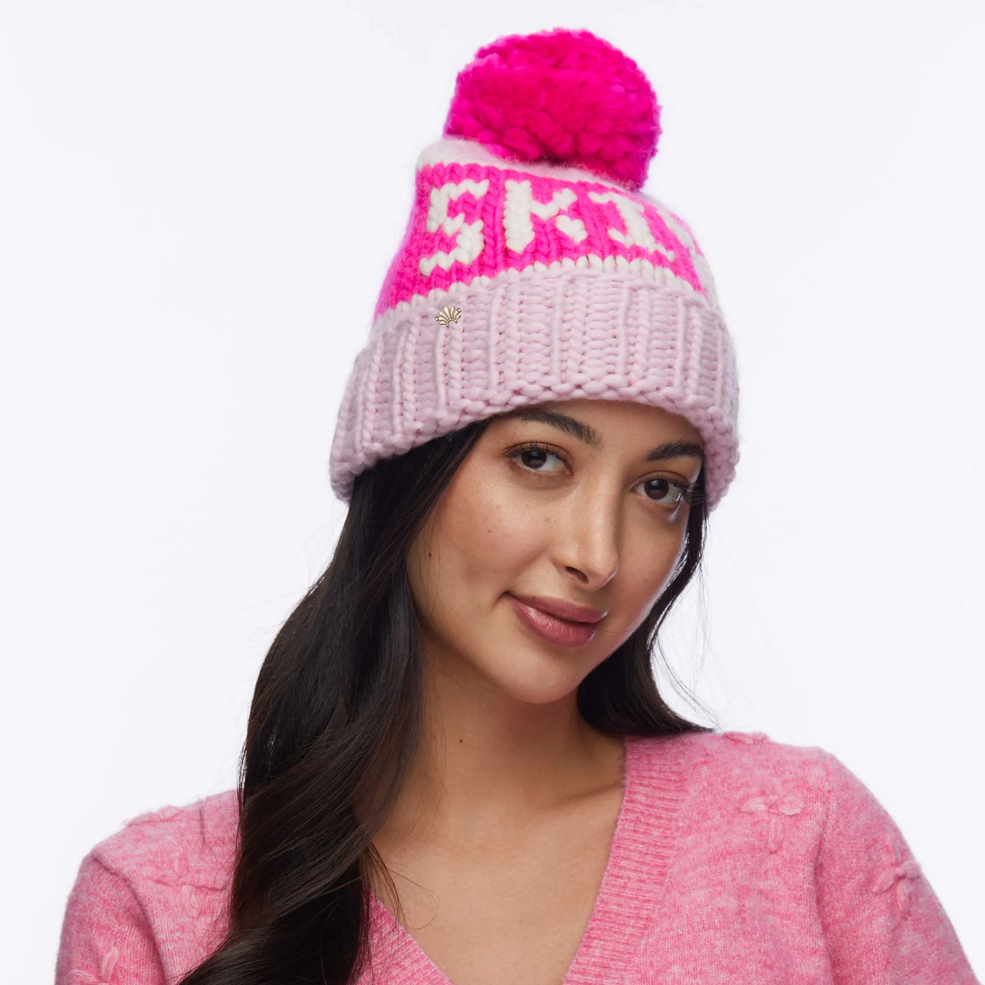 NEON BLUSH SKI BUNNY BEANIE