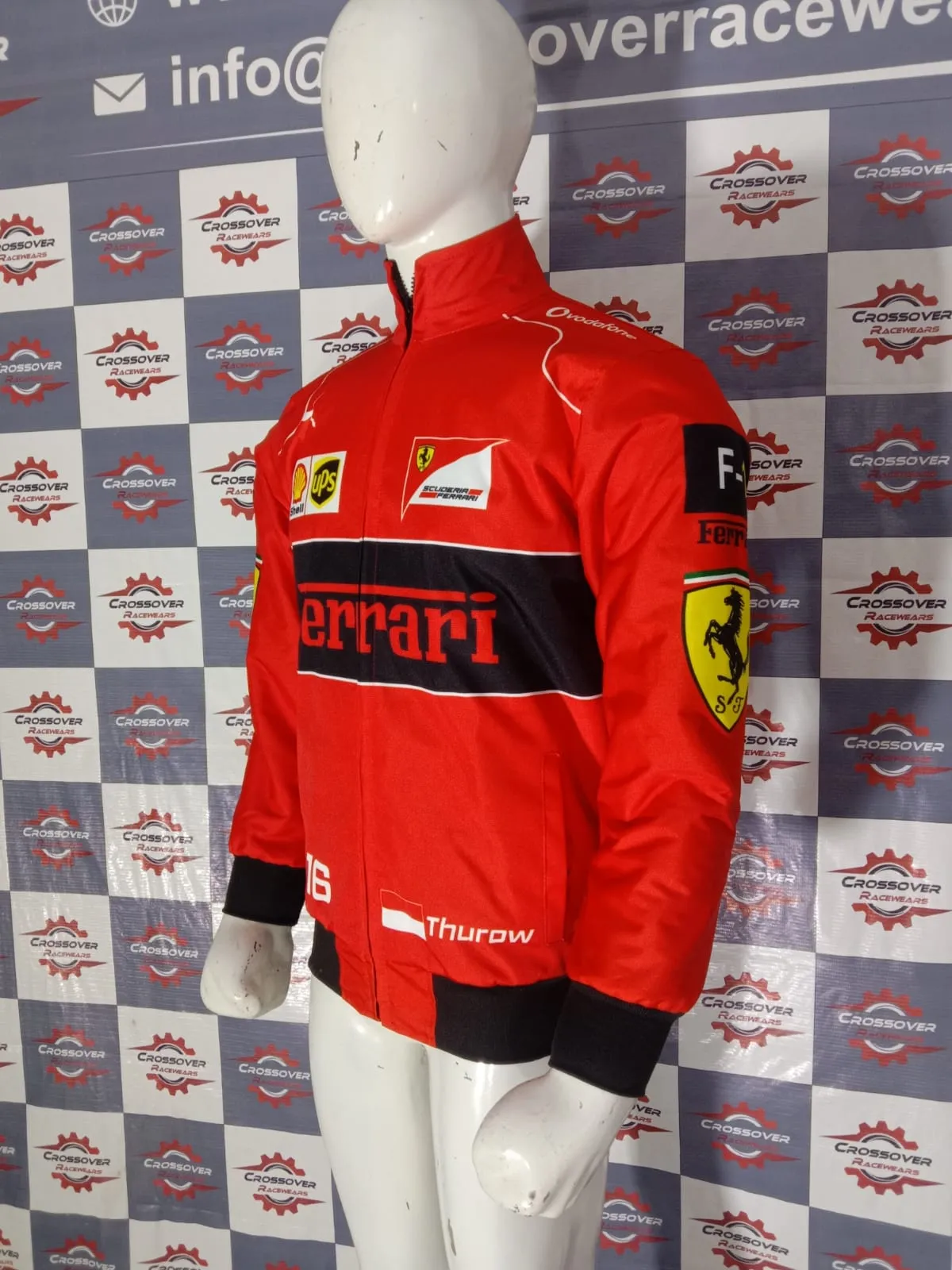 New Red-Black Ferrari F1 Racing Vantage Jacket