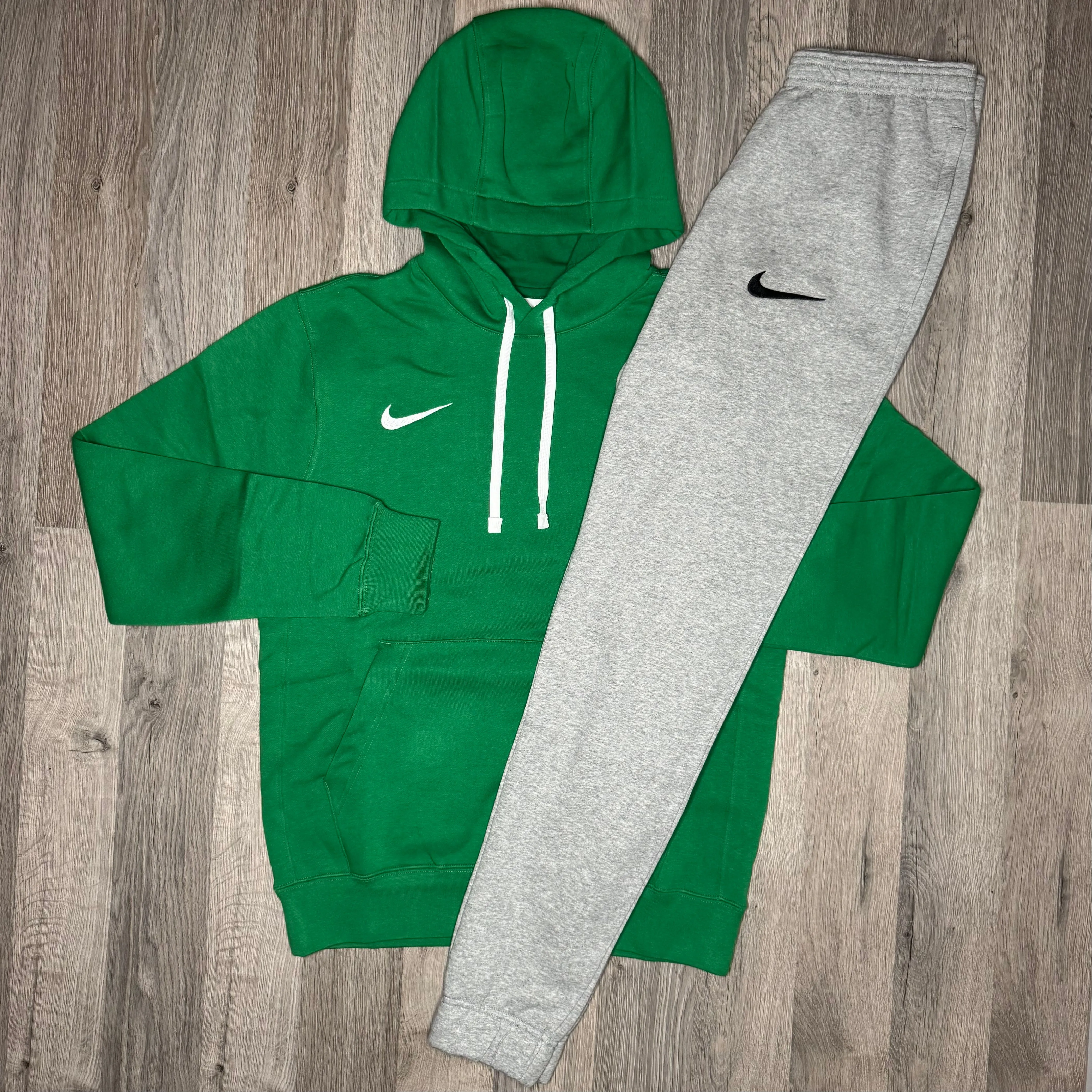 Nike Park Hoodie & Joggers Set - Green / Grey