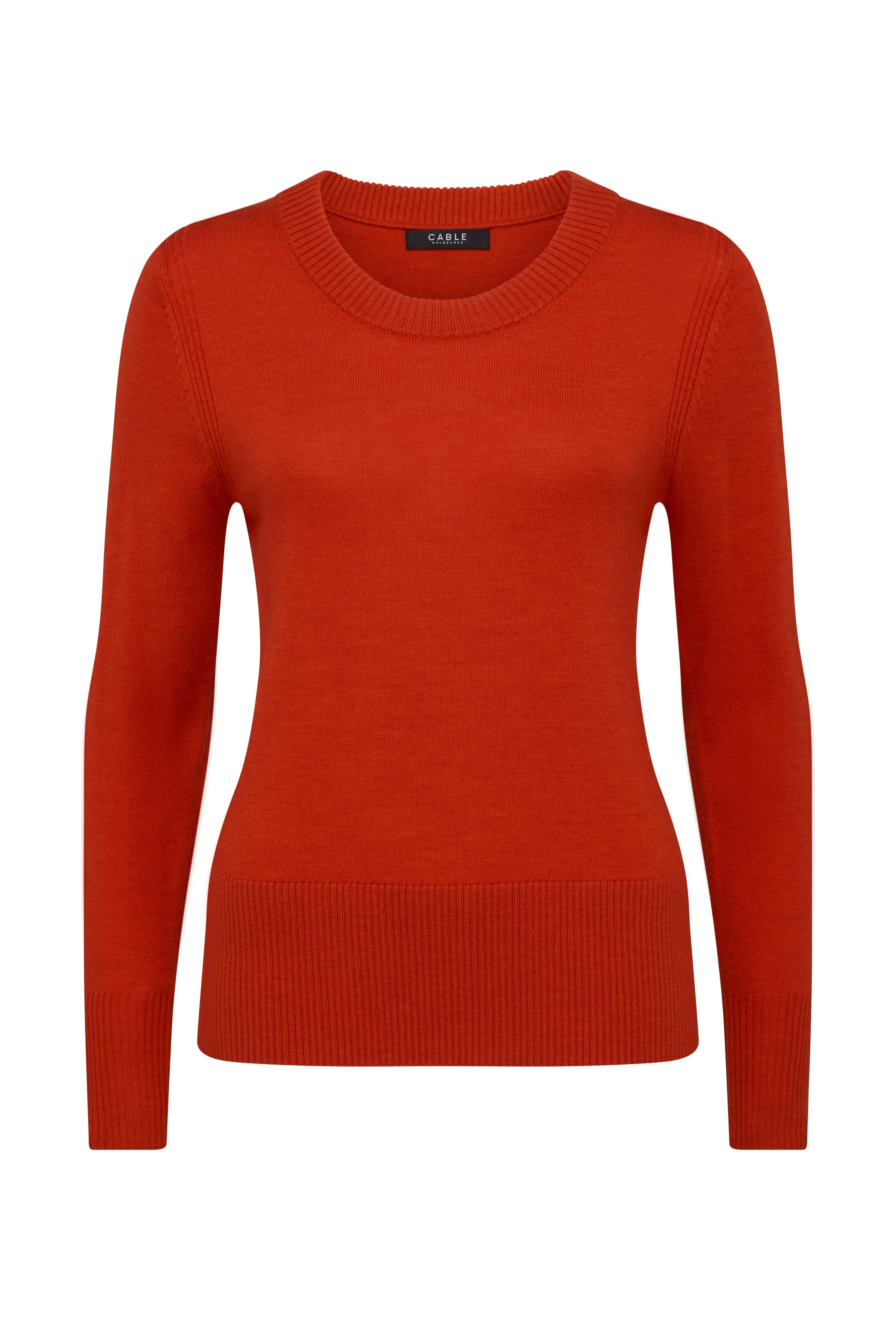 Nina Merino Jumper - Tomato Red