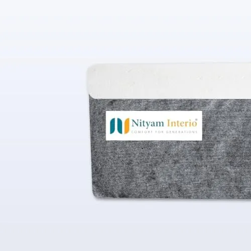 Nityam Interio Expert Sleep Latex Foam Mattress | Orthopedic, Medium-Firm, Dual Layer | Reversible Design | Anti-Microbial, Eco-Friendly | Durable, Supportive | 10-Year Warranty (78X60X8, Queen)