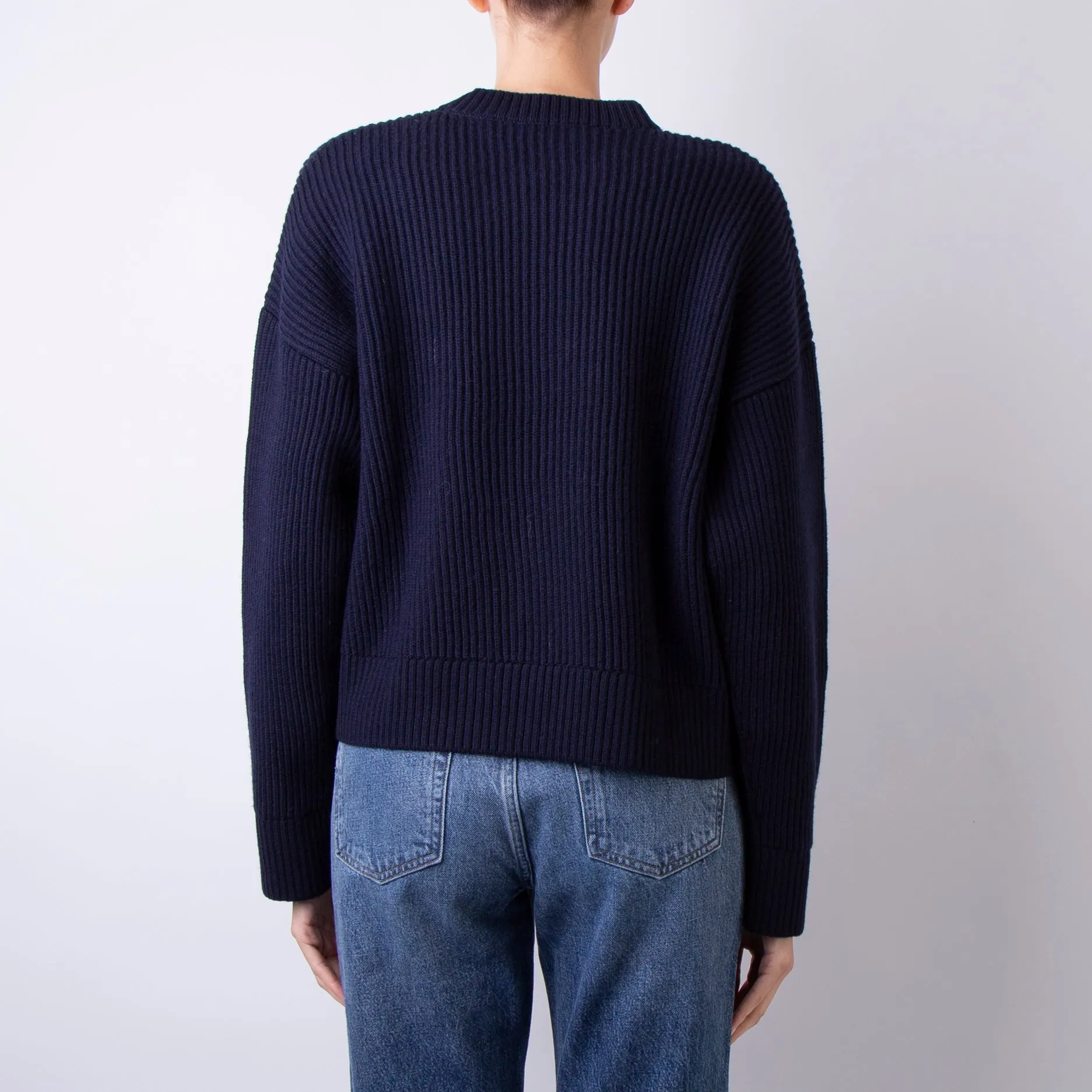 OFFICINE GENERALE SWEATER WKNT304 DARK NAVY BLUE