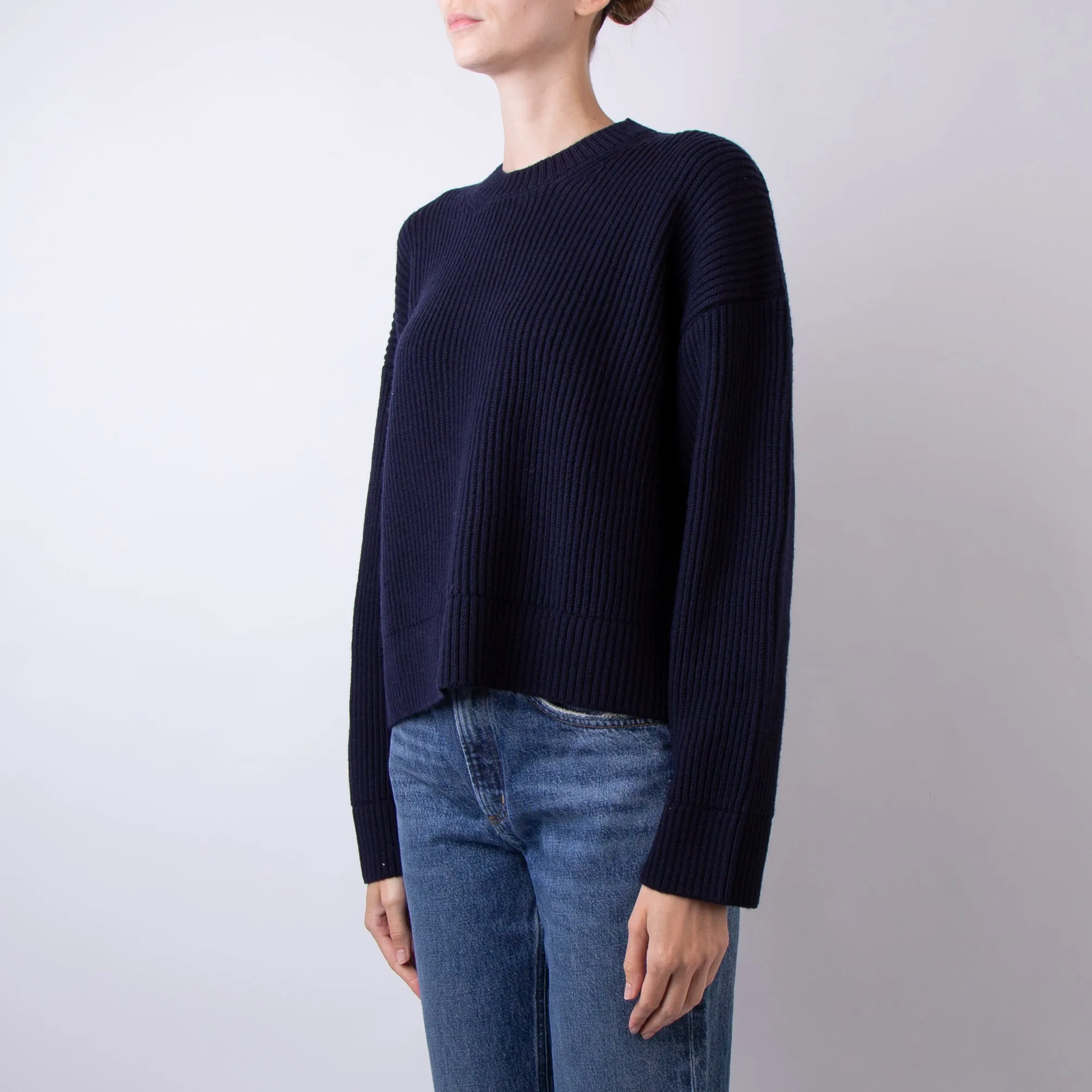 OFFICINE GENERALE SWEATER WKNT304 DARK NAVY BLUE