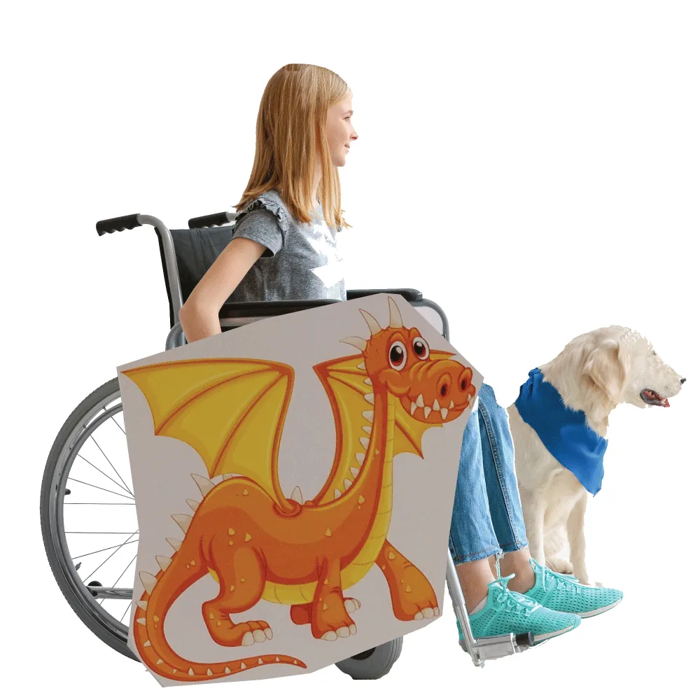 Orange Dragon Wheelchair Costume Child's