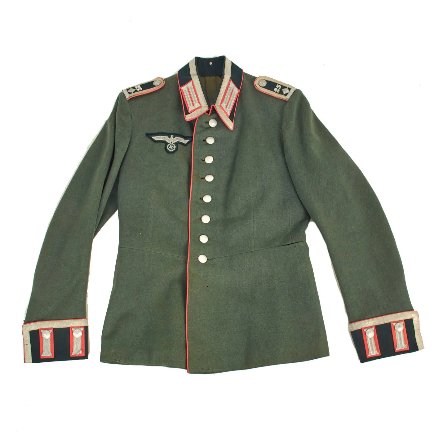 Original German WWII 25th Panzer Regiment Feldwebel's M35 Waffenrock Dress Tunic Uniform with Pants