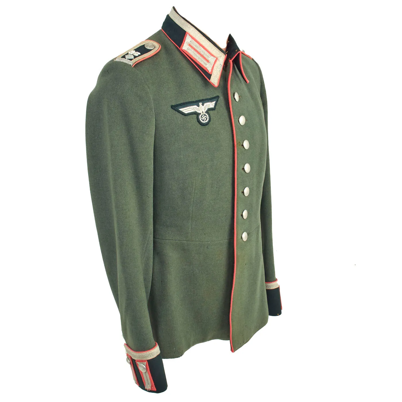 Original German WWII 25th Panzer Regiment Feldwebel's M35 Waffenrock Dress Tunic Uniform with Pants