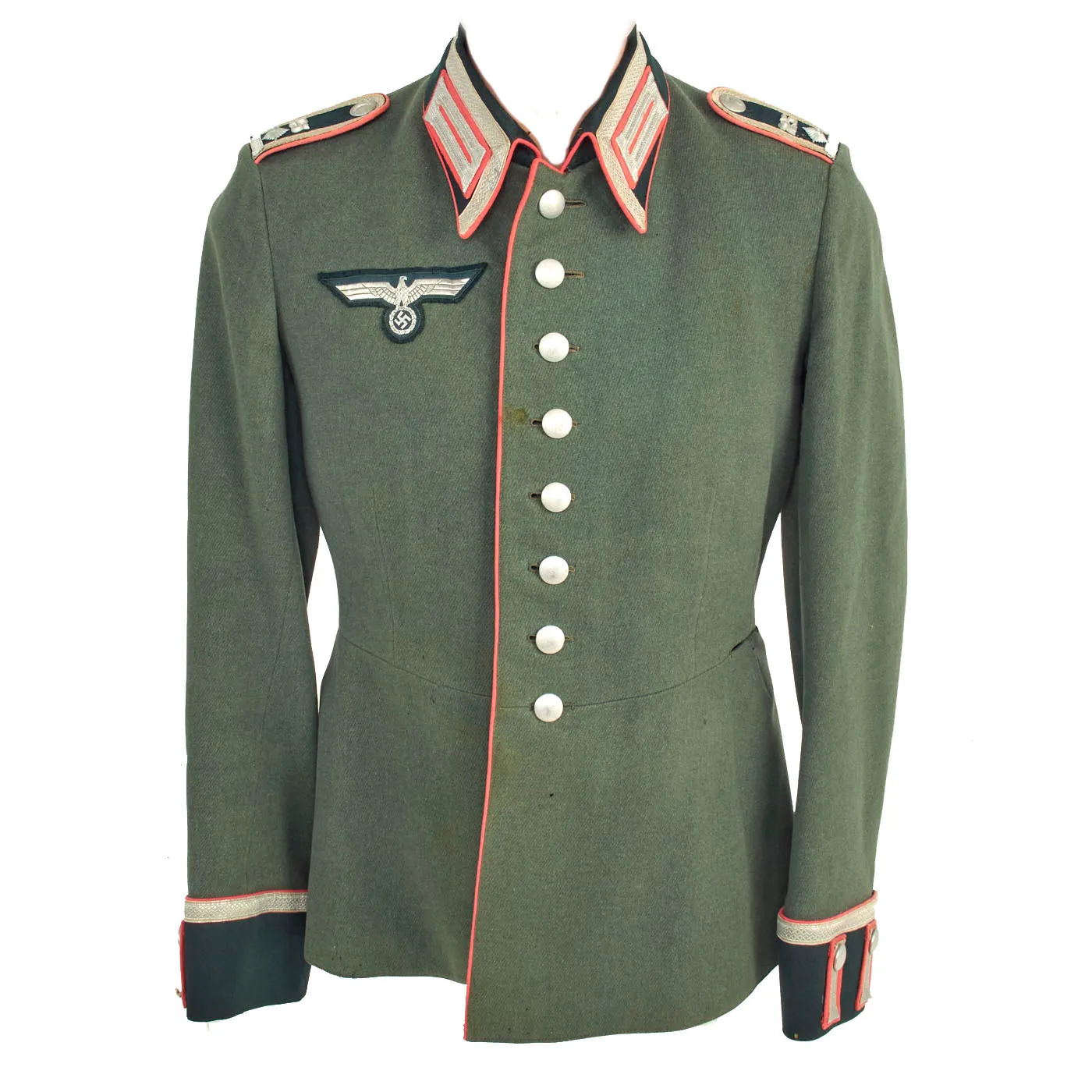 Original German WWII 25th Panzer Regiment Feldwebel's M35 Waffenrock Dress Tunic Uniform with Pants