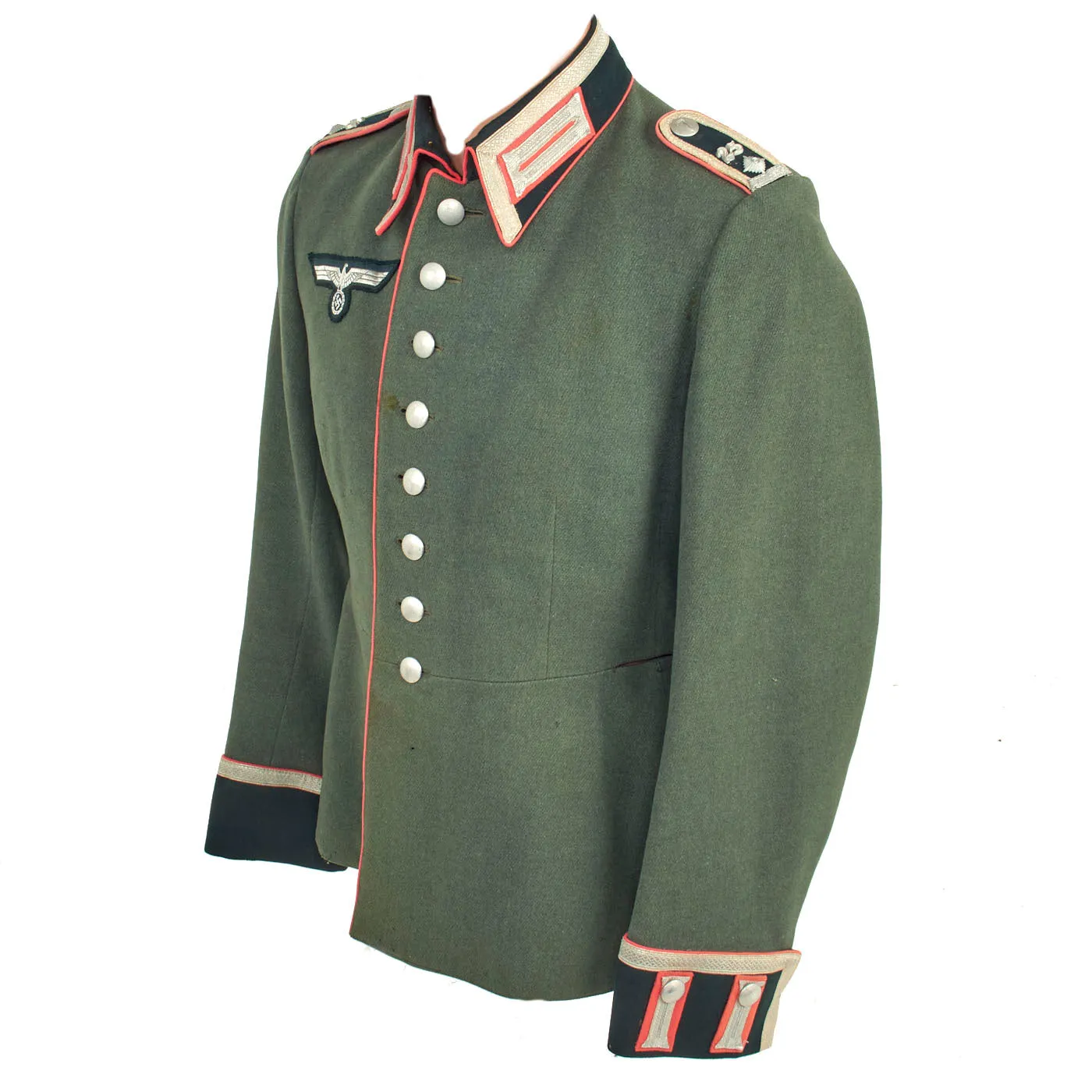 Original German WWII 25th Panzer Regiment Feldwebel's M35 Waffenrock Dress Tunic Uniform with Pants