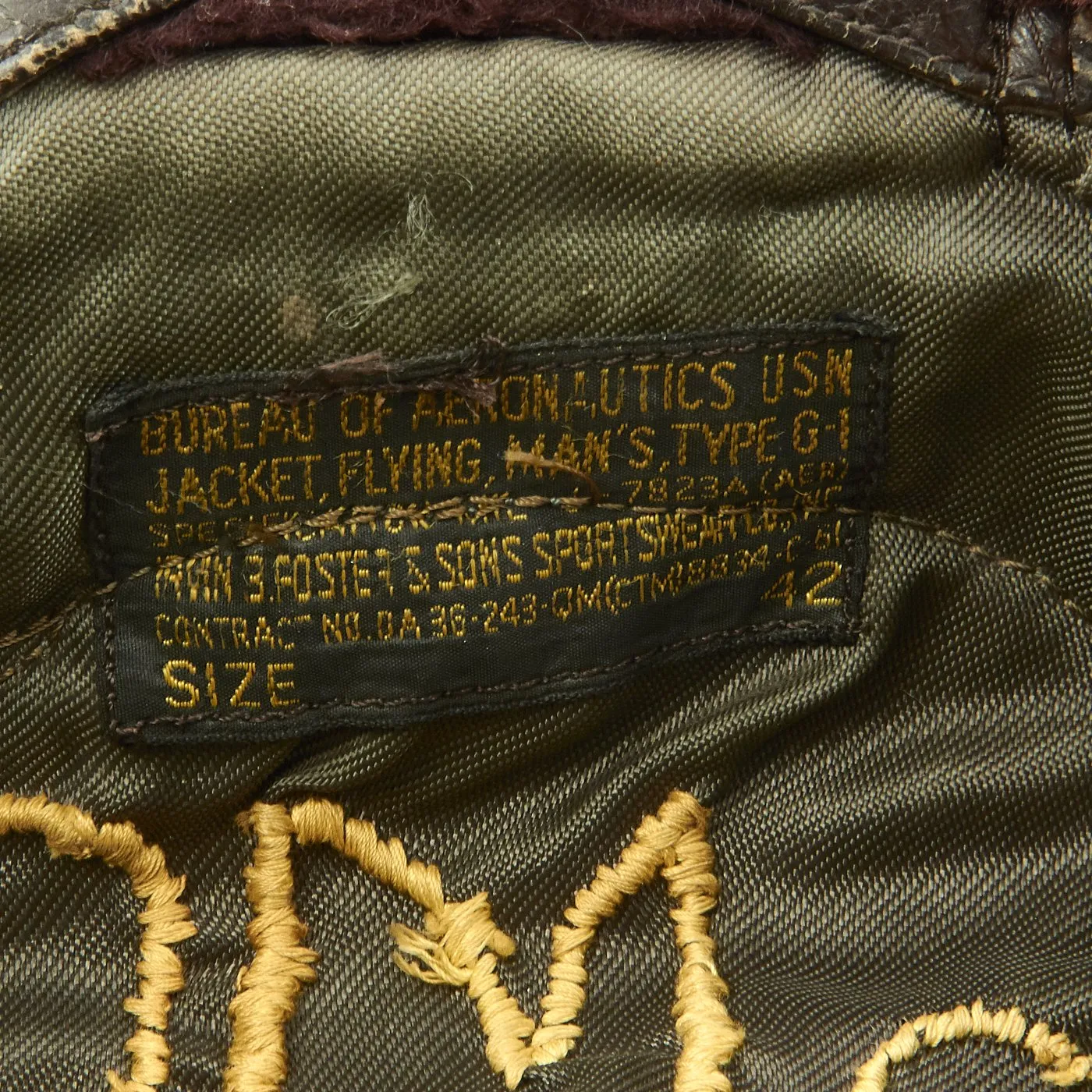 Original U.S. Vietnam War Named USN Attack Squadron Fighter Pilot Patched Flight G-1 Jacket