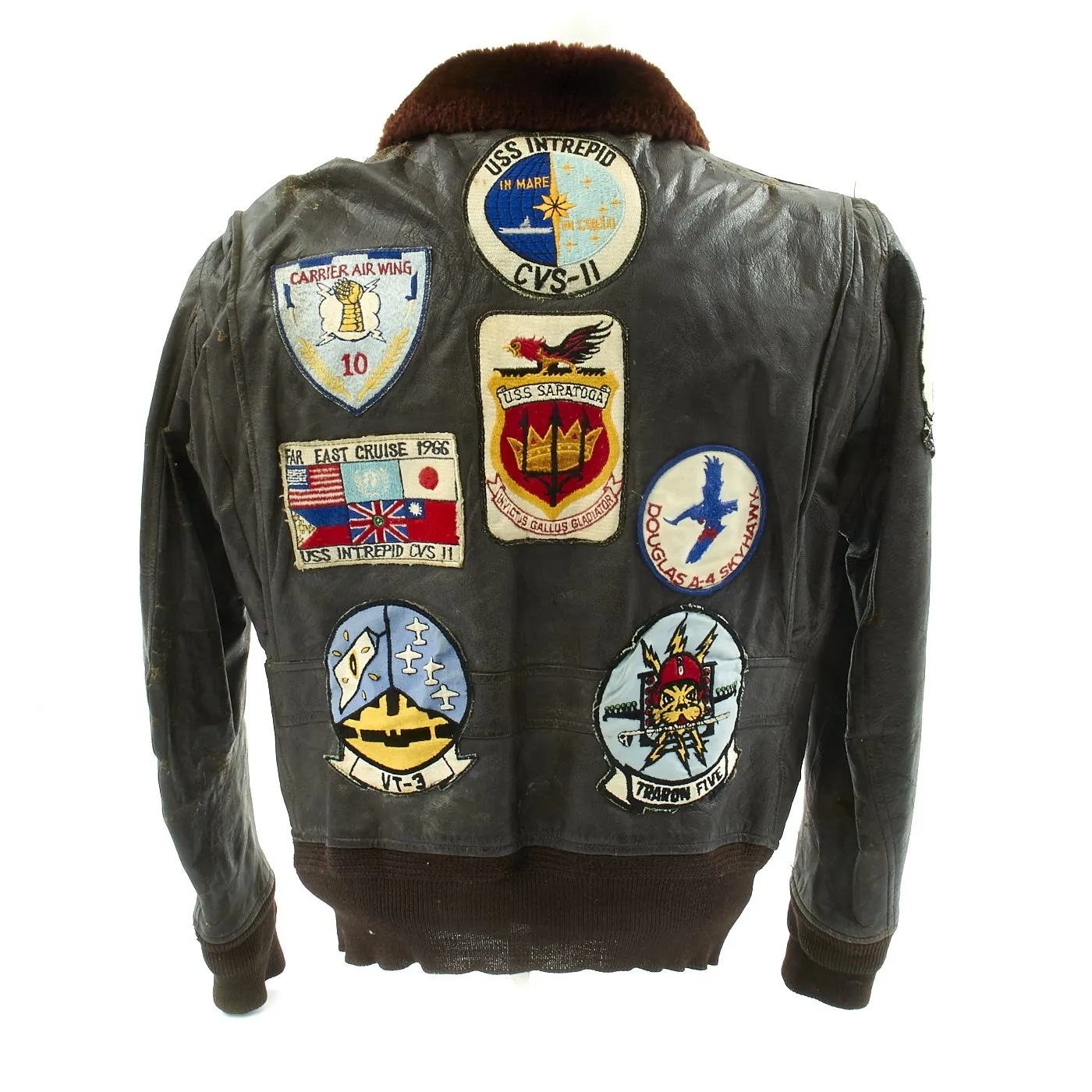 Original U.S. Vietnam War Named USN Attack Squadron Fighter Pilot Patched Flight G-1 Jacket