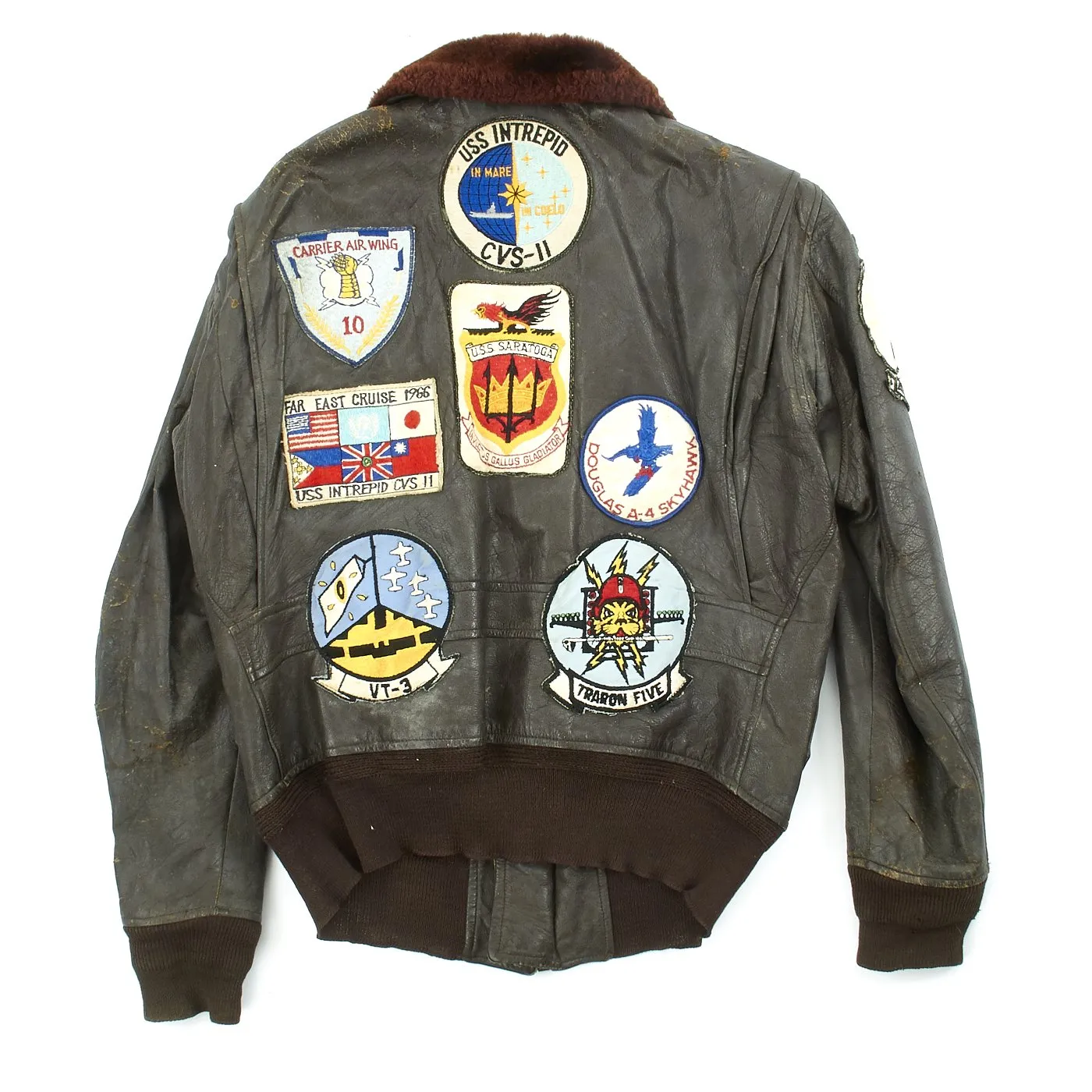 Original U.S. Vietnam War Named USN Attack Squadron Fighter Pilot Patched Flight G-1 Jacket