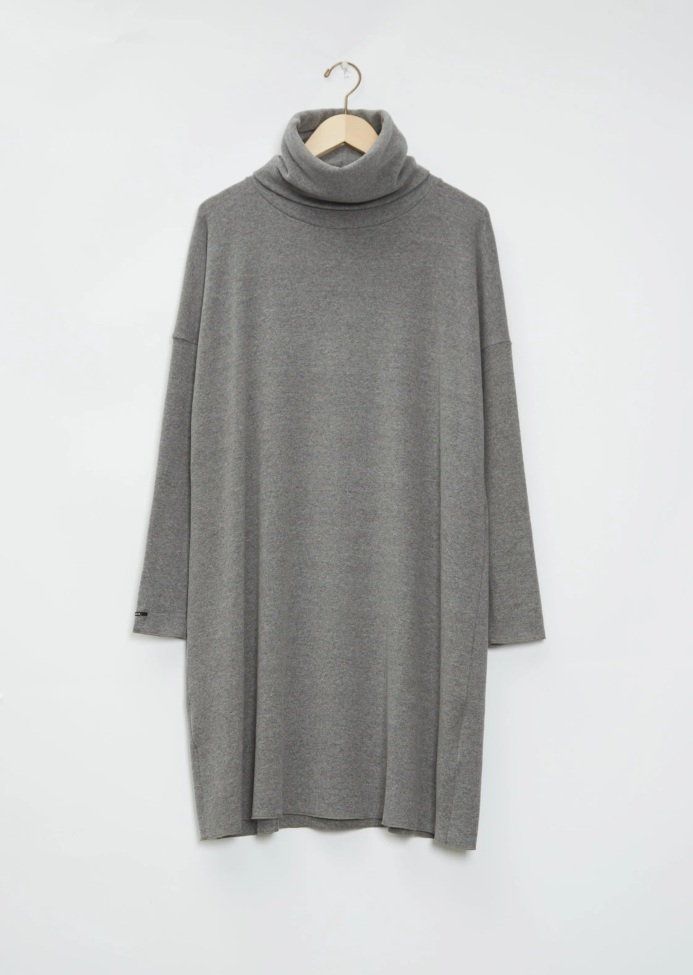 Oversized Turtleneck Cotton Acrylic Dress JP