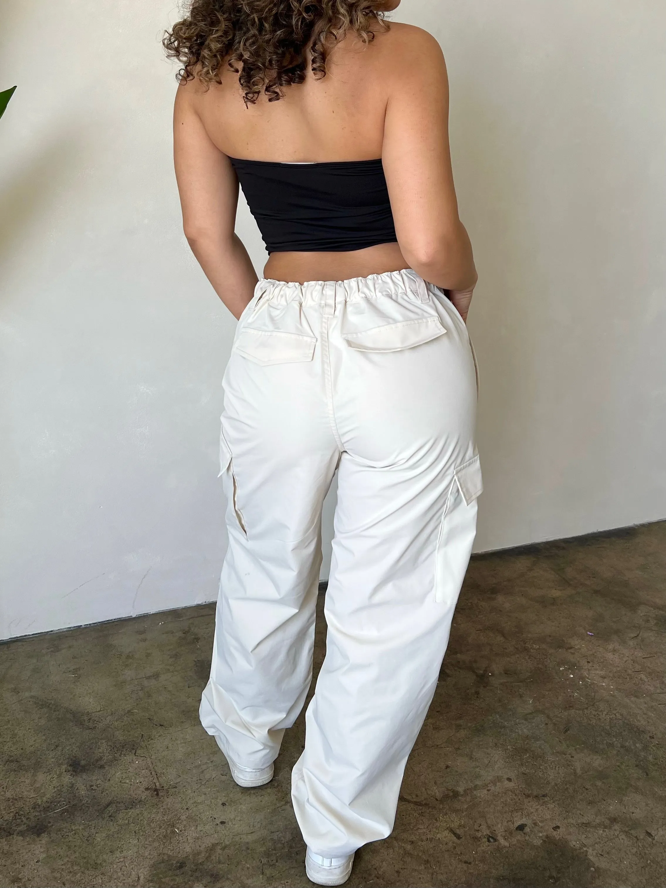 Paige Cargo Pants (Cream)