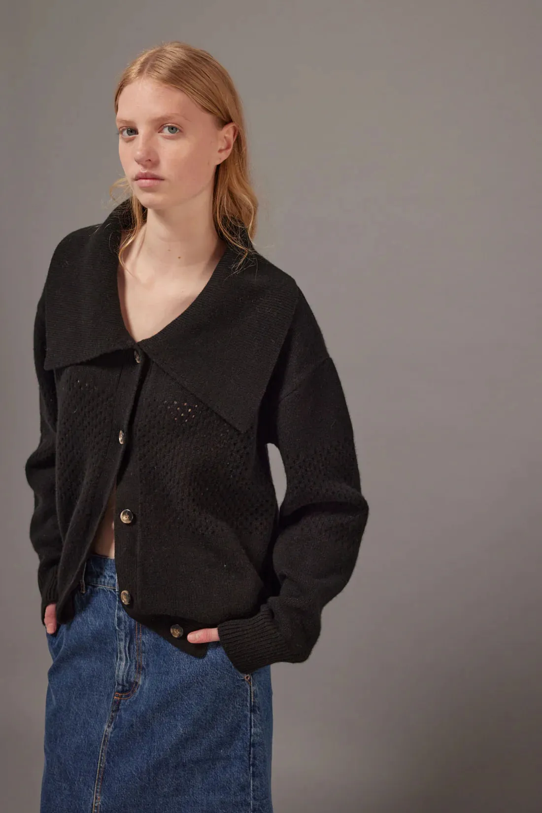 Pharlain Valerie Cardi - Merino - Black