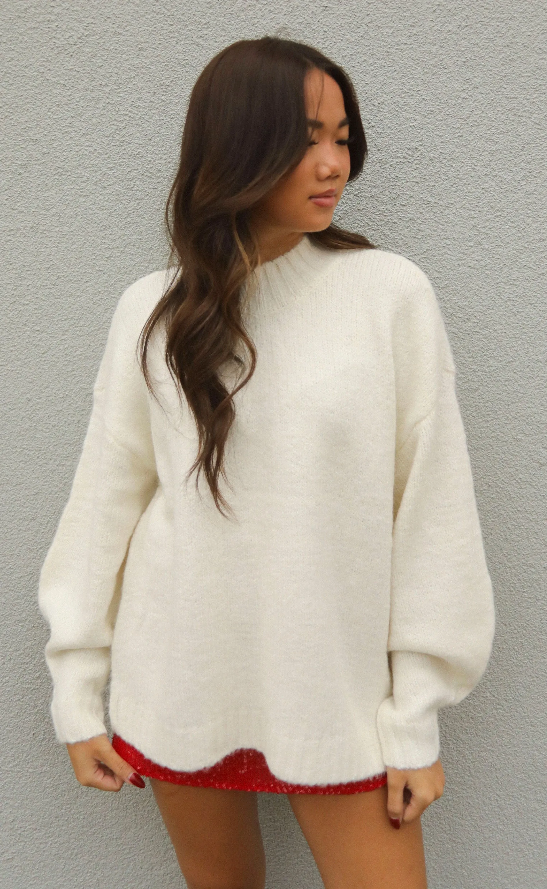 pistola: carlen mock neck sweater - ecru