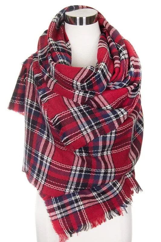 Plaid Blanket Scarf