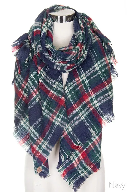 Plaid Blanket Scarf