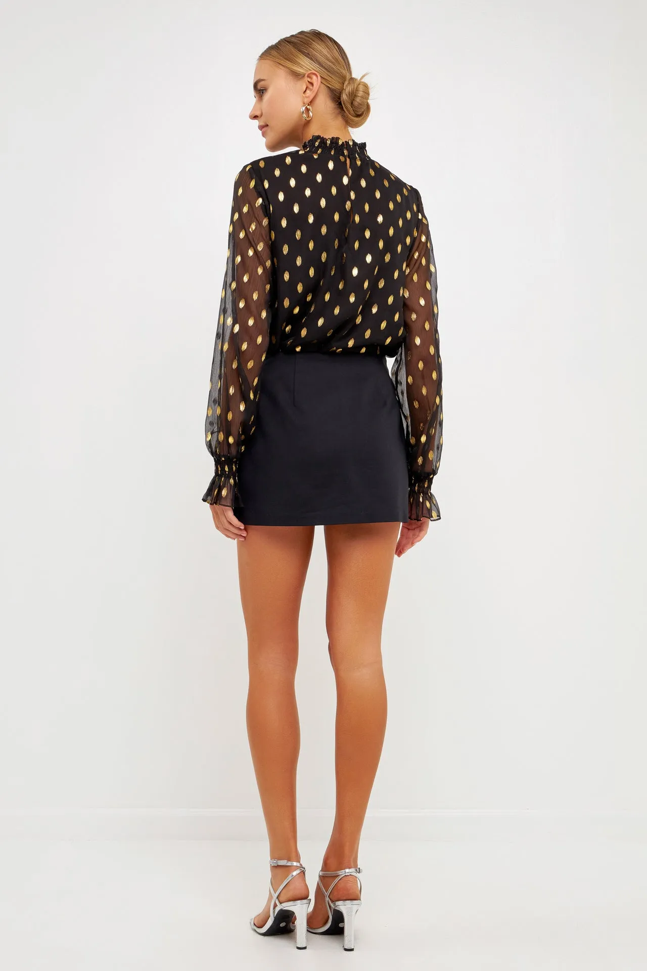 Polka Dot Chiffon Blouse - Final Sale