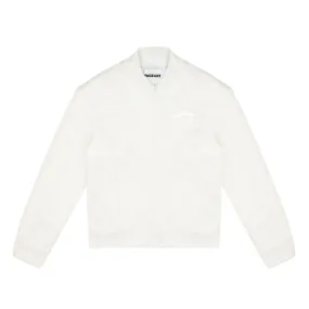 Psychic 9-5 Club Bomber Jacket – White with White Print