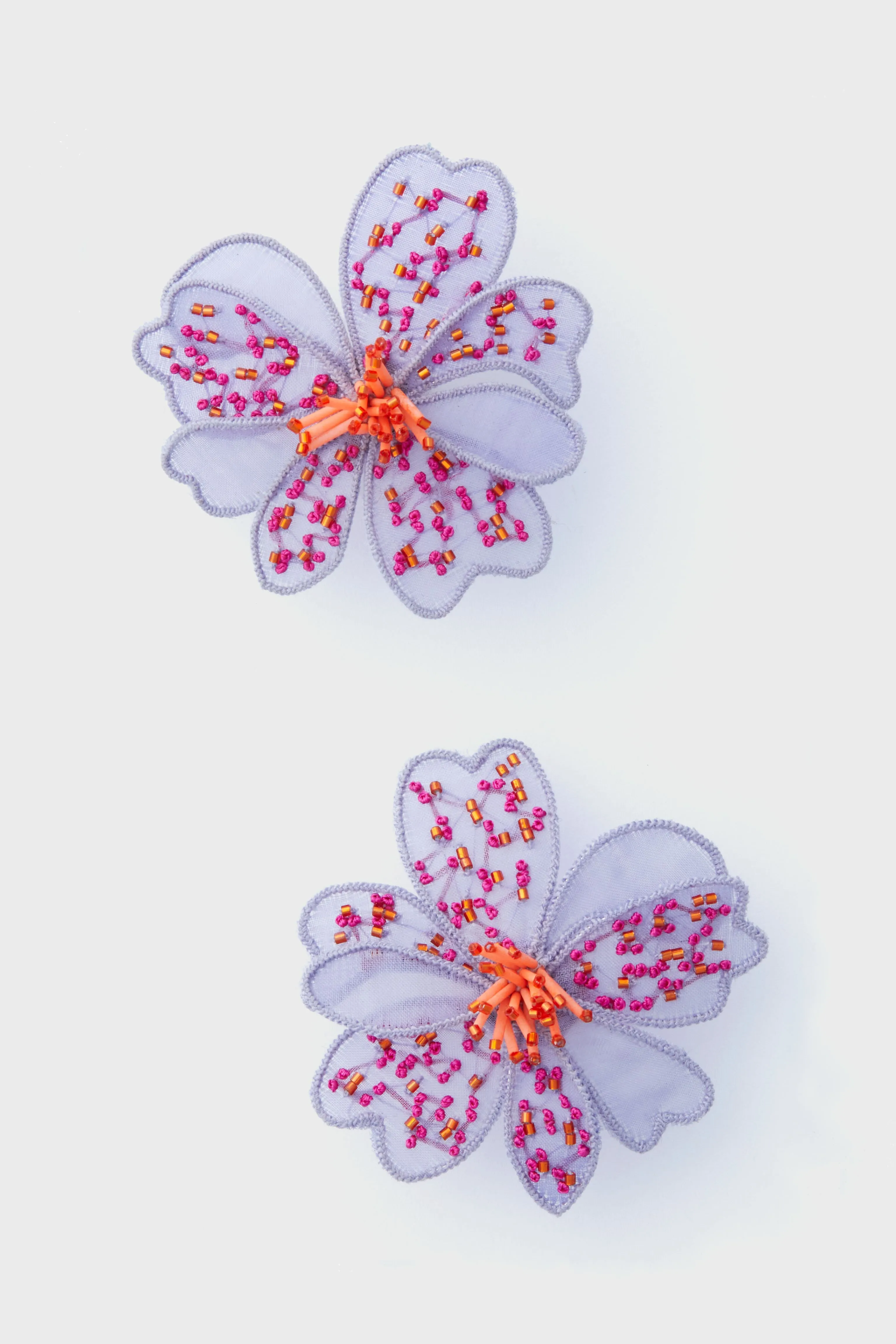 Purple Mehak Flower Studs