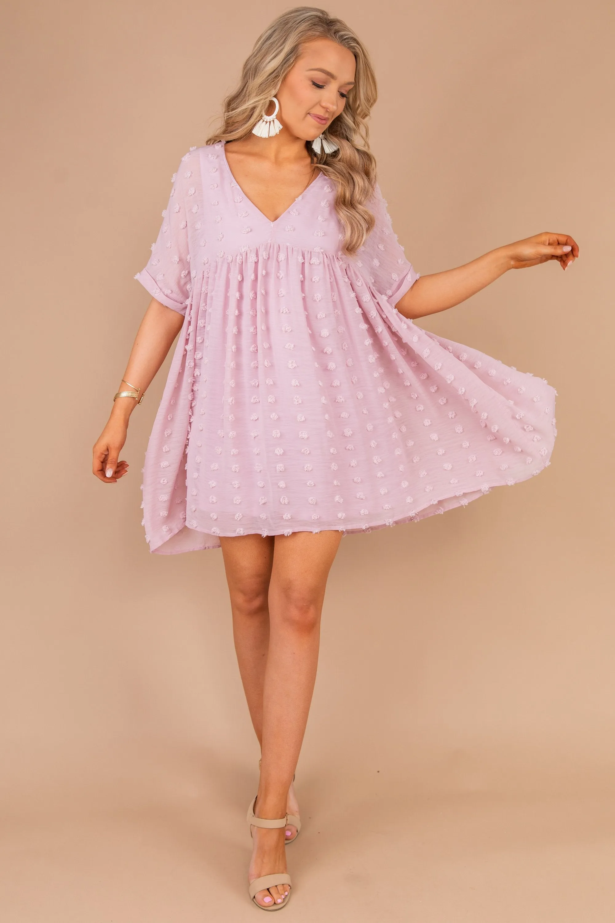 Remember The Days Light Pink Babydoll Dress