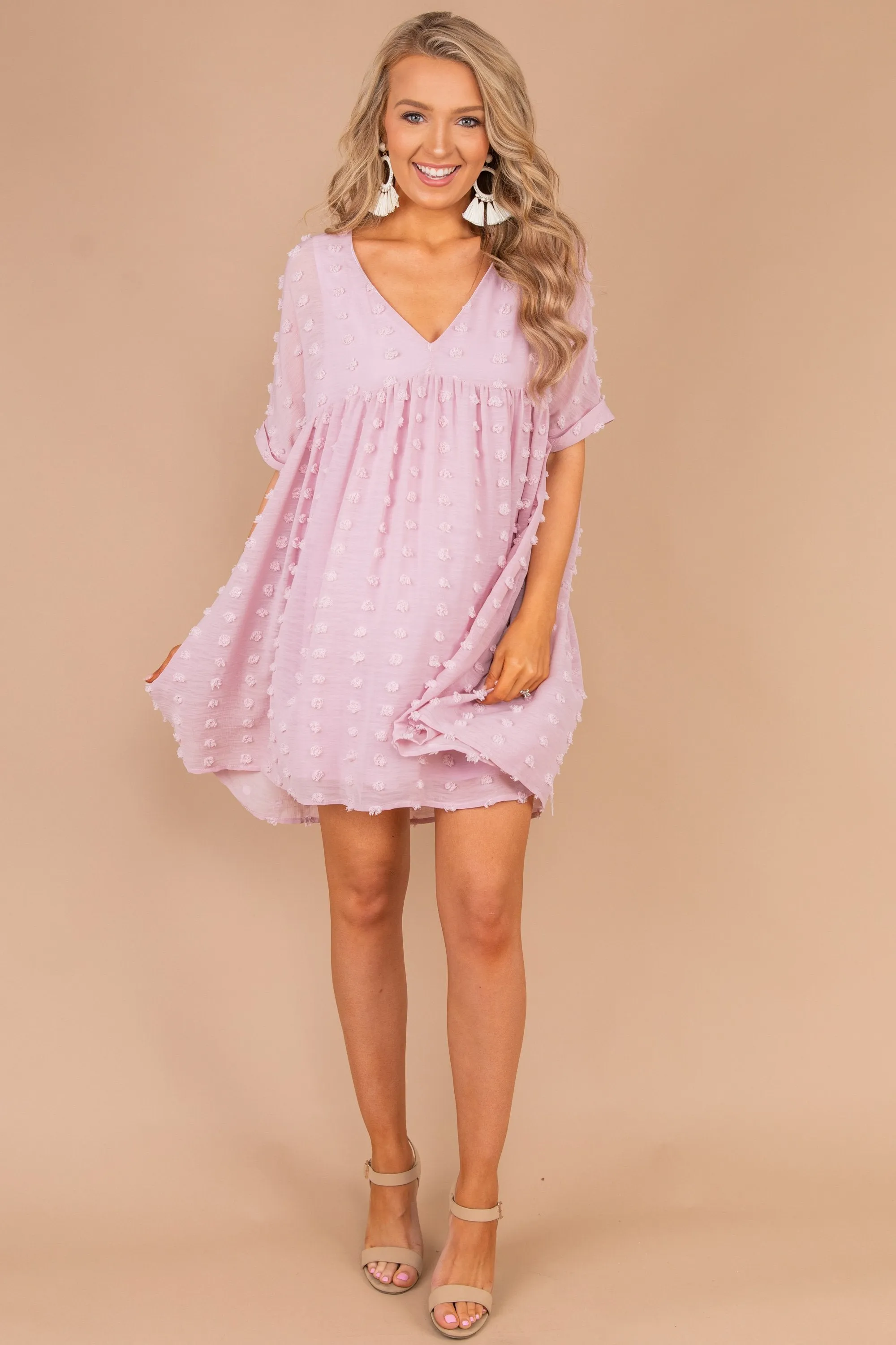 Remember The Days Light Pink Babydoll Dress