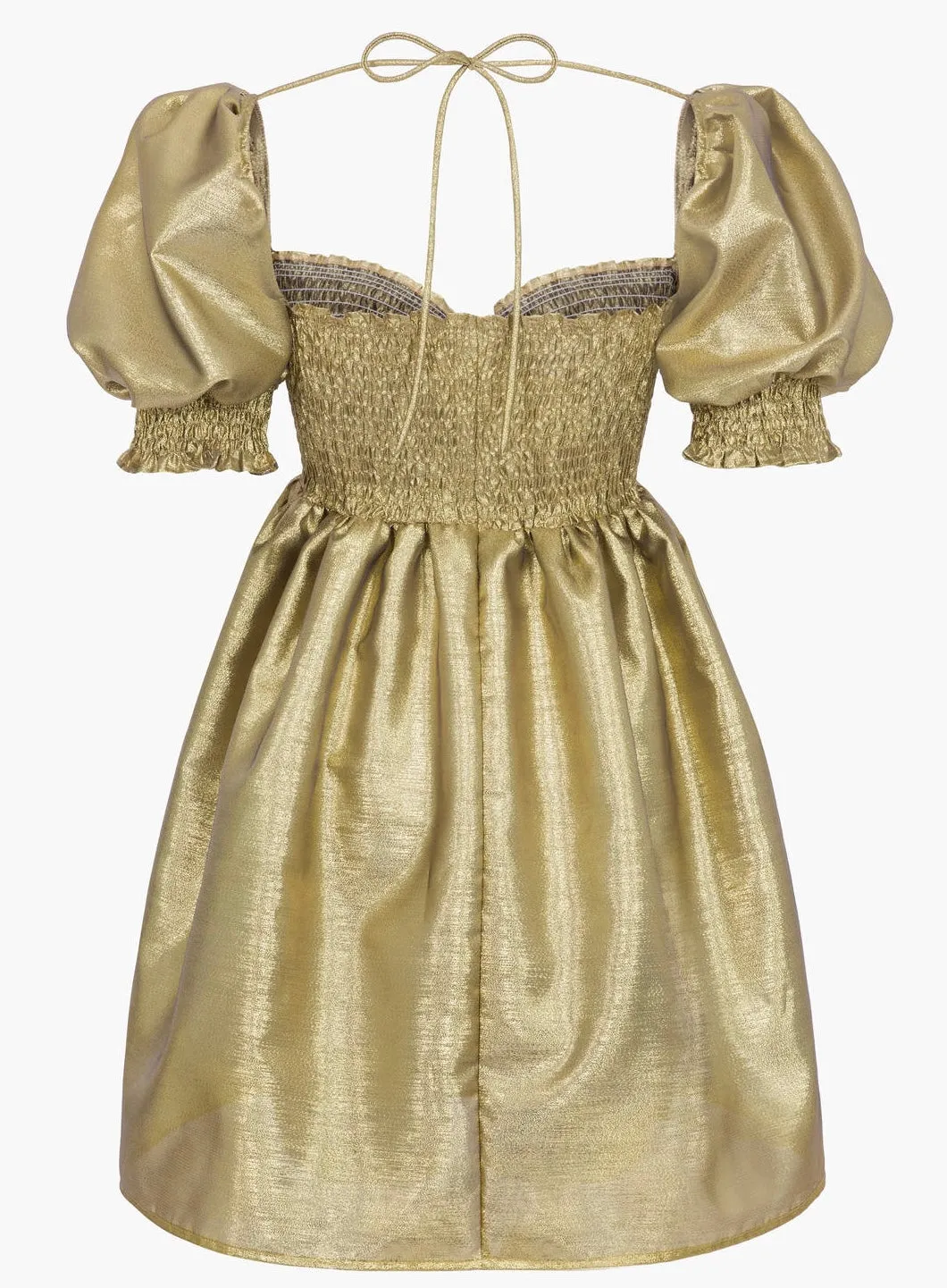 SAMPLE SALE Kiki Gold Lamé Babydoll Dress- SIZE SMALL